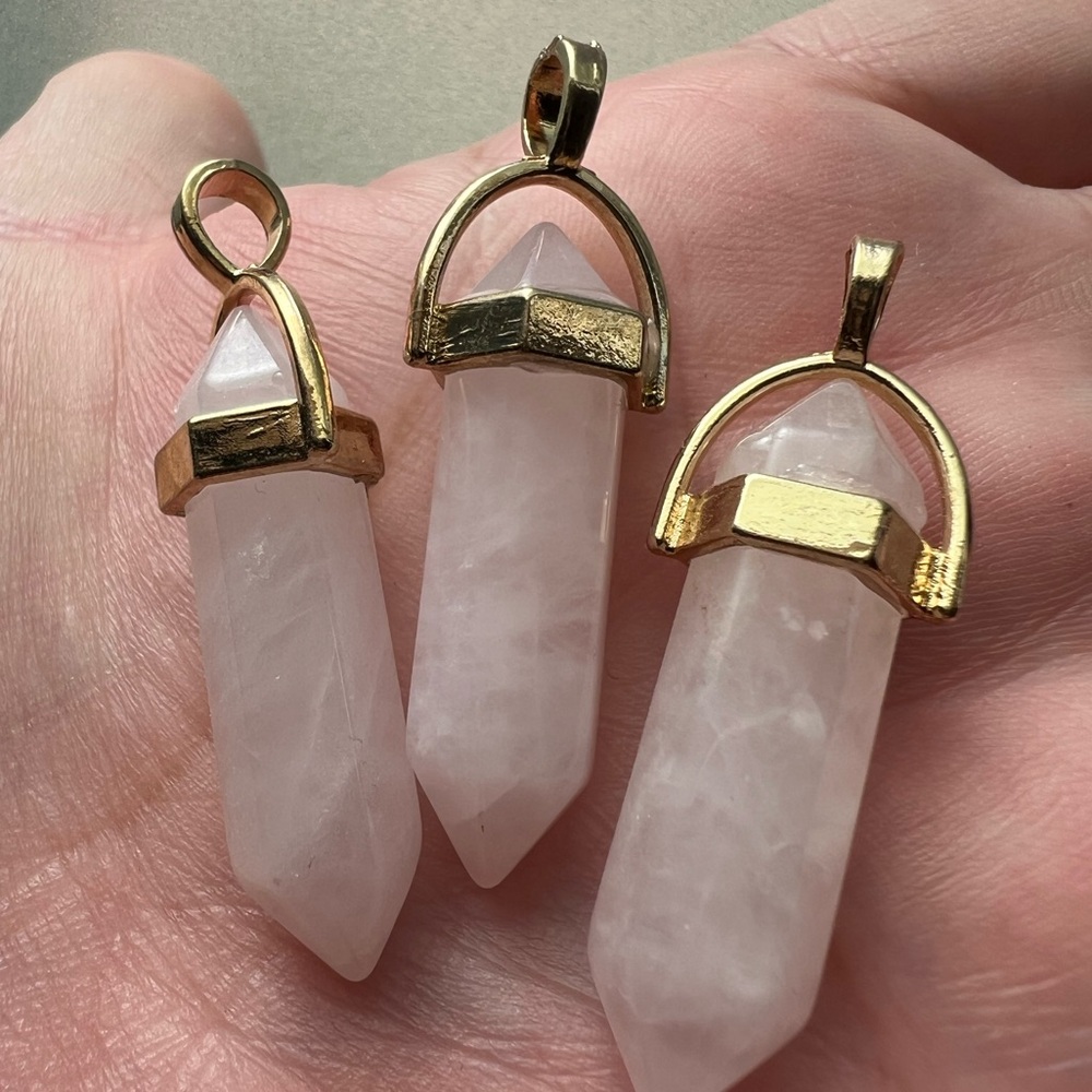 Rose Quartz Pendants - Picture 2 of 2